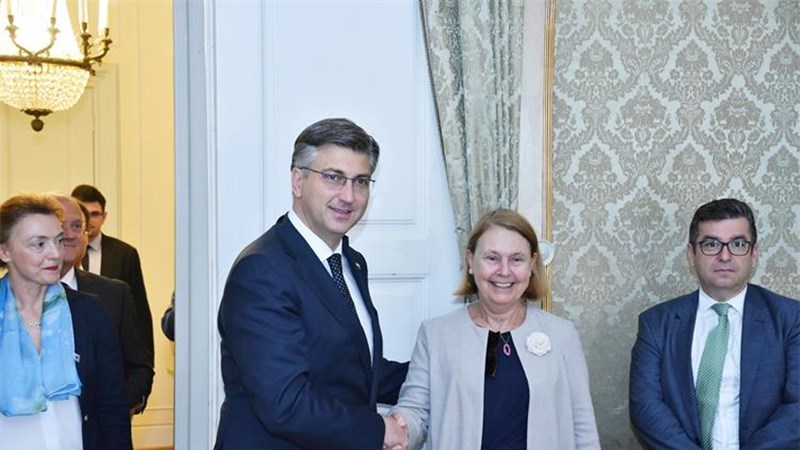 Predsjednik Vlade s potpredsjednicom Suda EU-a Silvom de Lapuertom